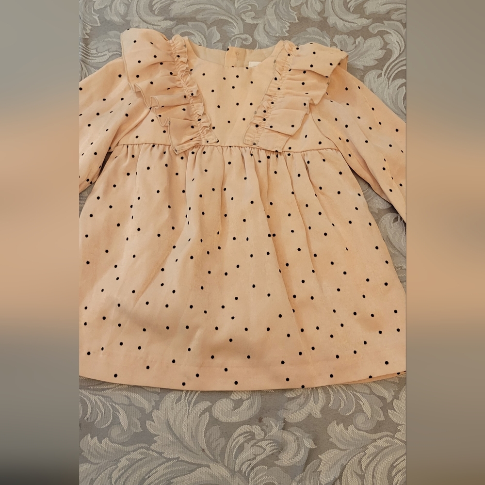 Zara Satin Effect Polka Dot Dress toddler girl